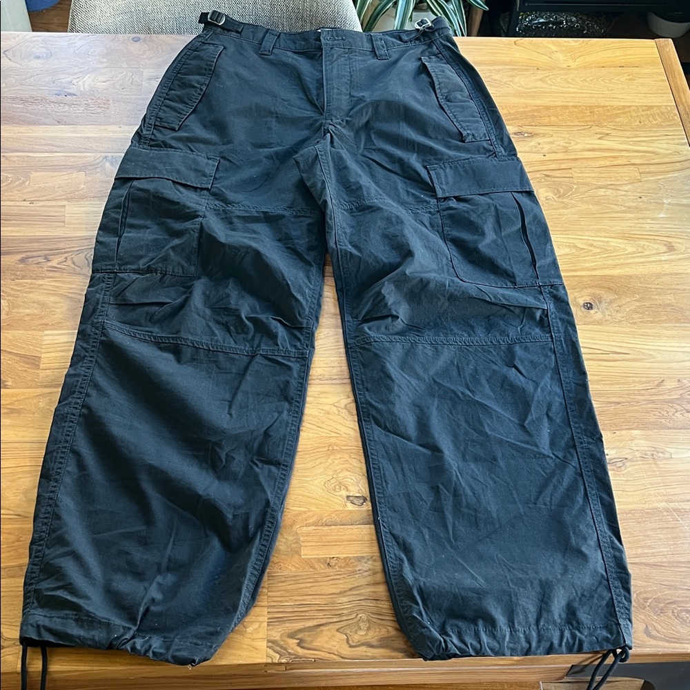 TNA Black Women's Cargo Pants with Drawstring Hems